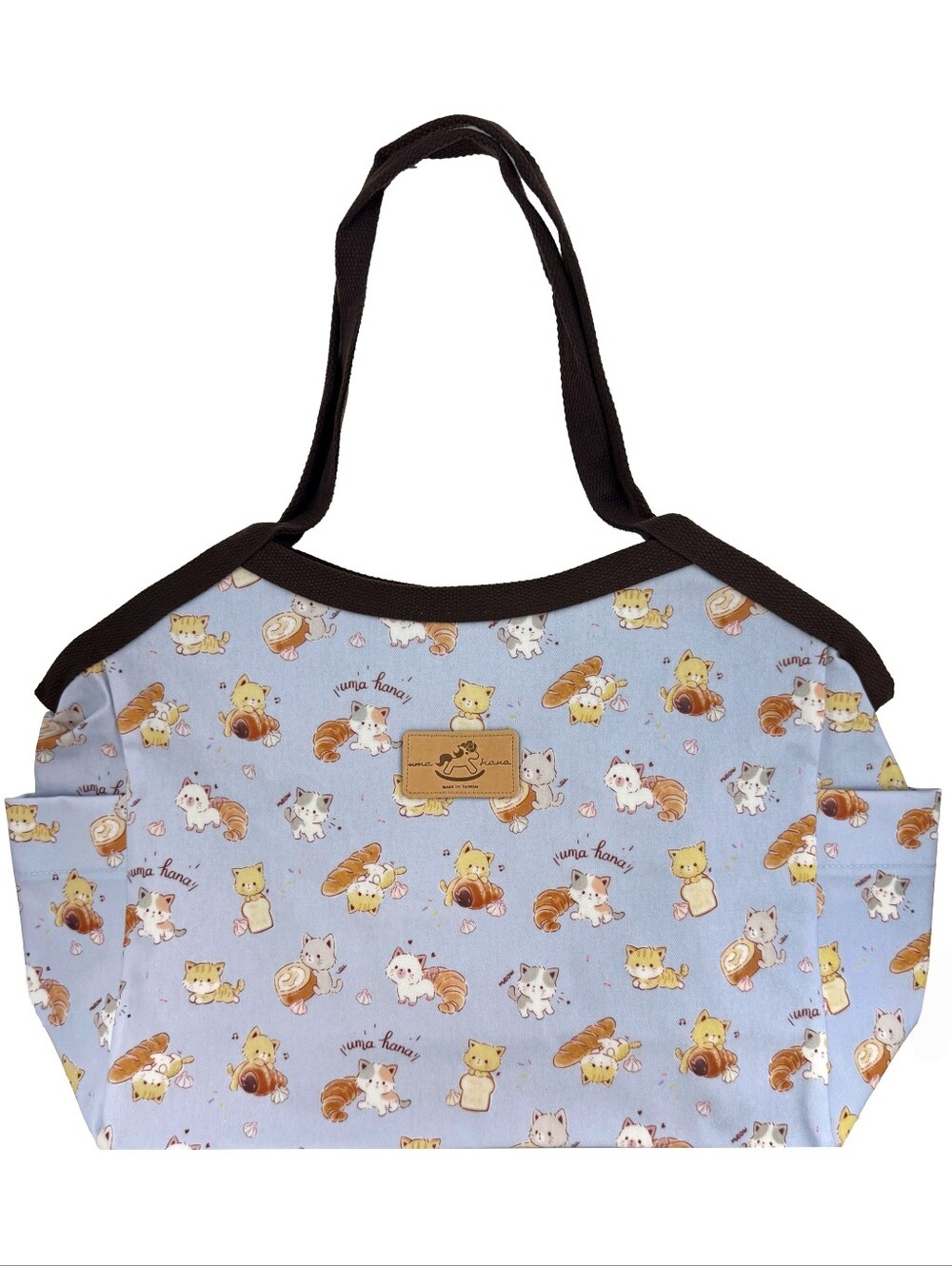 Waterproof Cat Trapeze Tote Shoulder Bag Cute Handmade Kitty Pattern